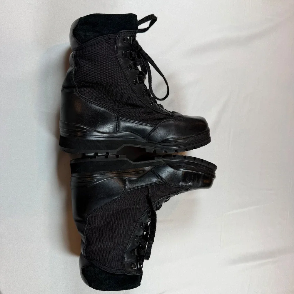 Double H Sport Mens Tactical Duty Boots Black Leather Nylon Combat 4800 Size 9 D